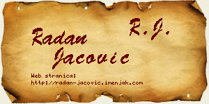 Radan Jačović vizit kartica